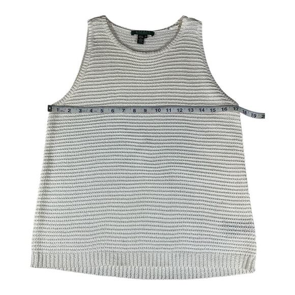 LAUREN RALPH LAUREN Petite White Tight Knit Size Large Petite 100% Cotton - Picture 6 of 10